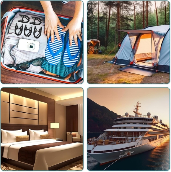 NIB 39 PCs travel hangers in black color - Picture 4 of 8